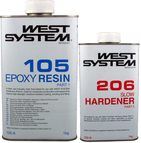 West System B-pakke, 6 kg 105/206 (langsom herder)