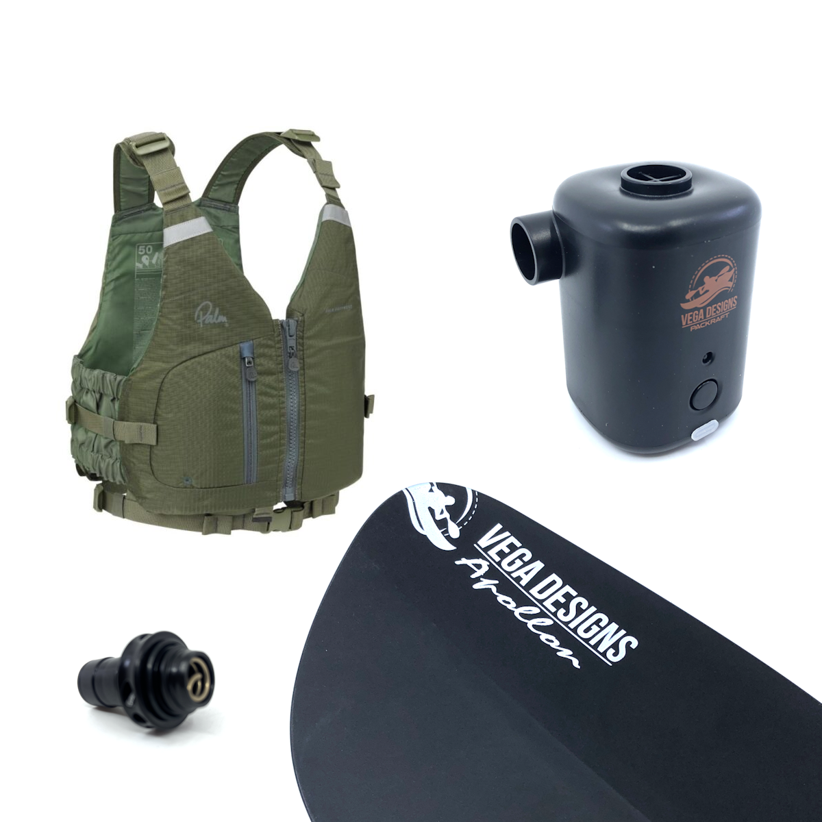 Packraft utstyrspakke 2 - Åre, vest og pumpe