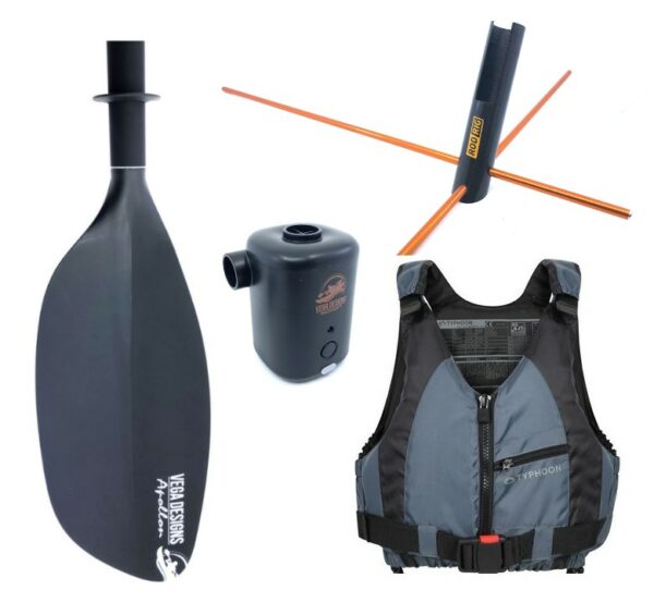 Packraft utstyrspakke 5 m/ Fiskestangholder