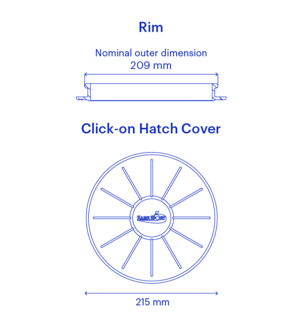KS-round hatch 20, click-on cover - Bilde 2