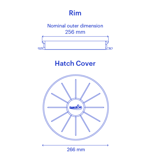 KS-round hatch 24, click-on cover - Bilde 2