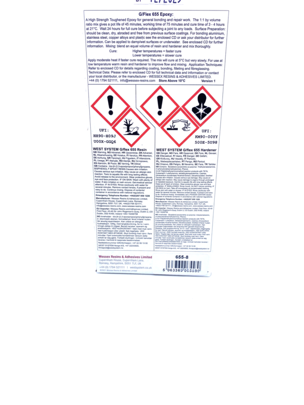 G/Flex 655-K Fortykket Spesialepoxy - 250ml - Bilde 4