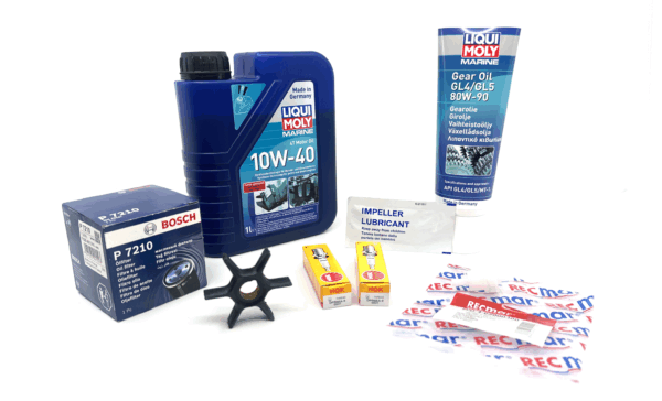 Servicekit til Mercury 8 HK og 9,9 HK utenbordsmotor m/motor- og girolje