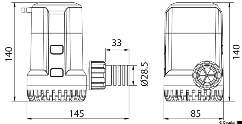 Lensepumpe 2000gph 24V - Bilde 2