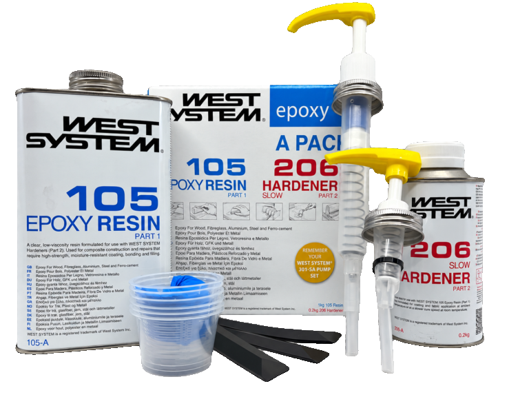 West System A-pakke, 1,2 kg 105/206 Alt-i-en-pakke